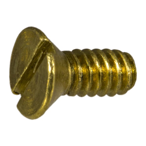 Midwest Fastener #4-40 x 1/4 in Slotted Flat Machine Screw, Plain Brass, 60 PK 62152 - main